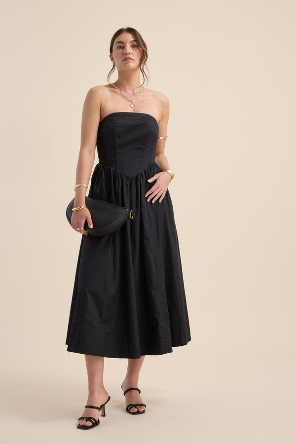 Rose Shirred Back Dress