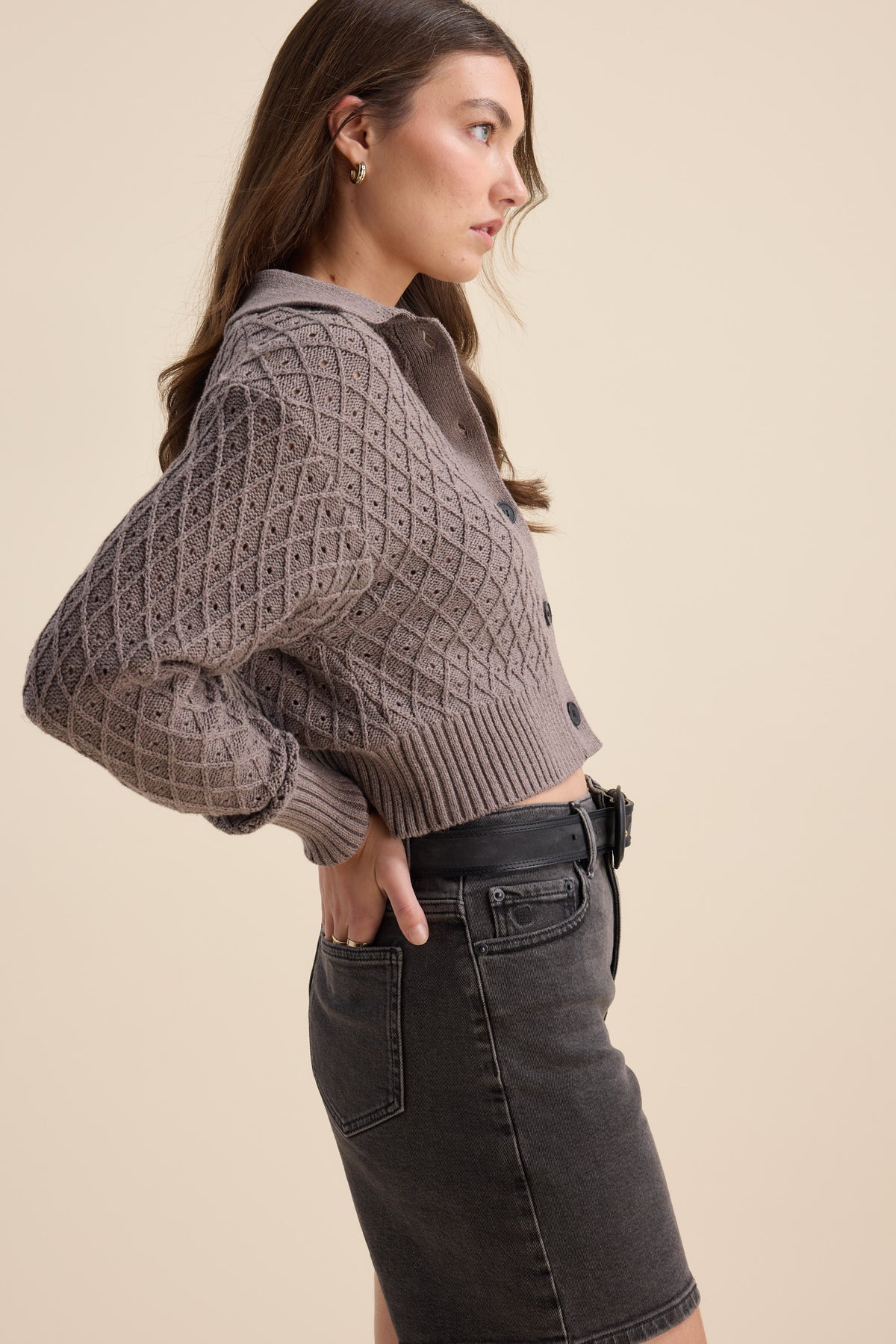 Shop Elementary Knit Detail Cardi (Castle Marle) | Elementary – Max