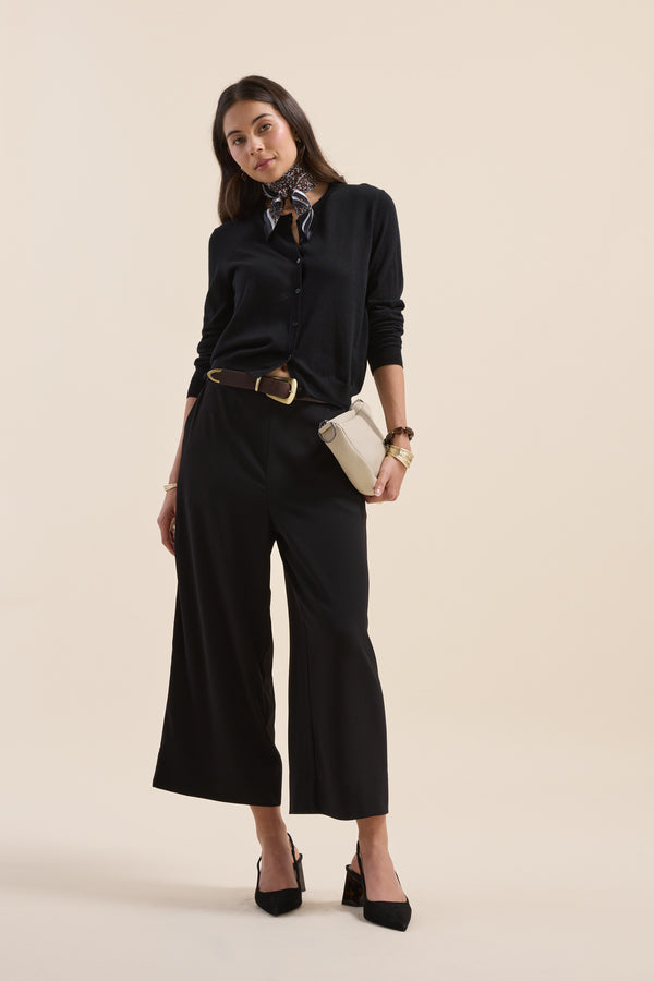 The Easy Care Wide Leg Crop Pants