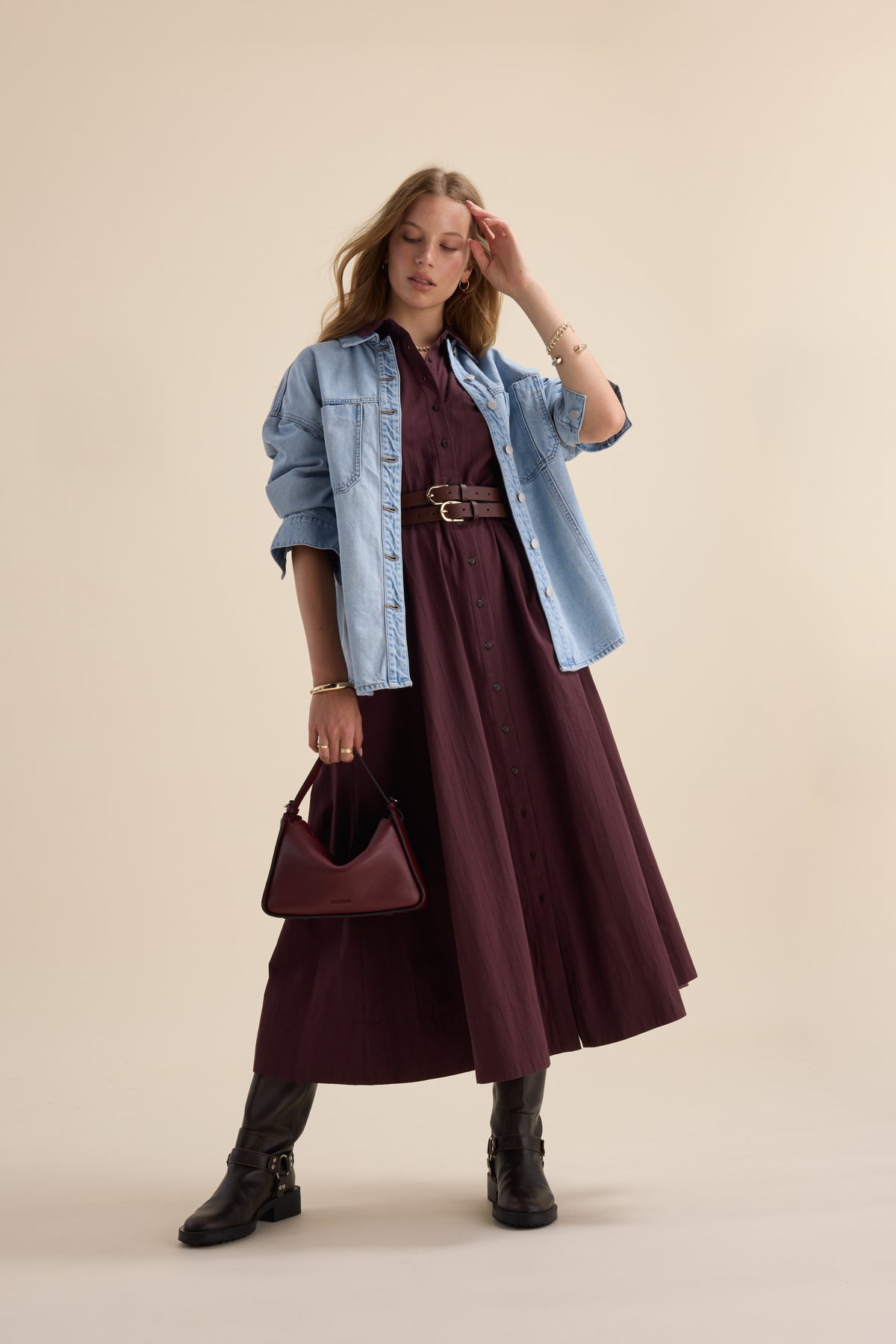 Shop The Everyday Shirt Dress (Fig Self Stripe) | Max