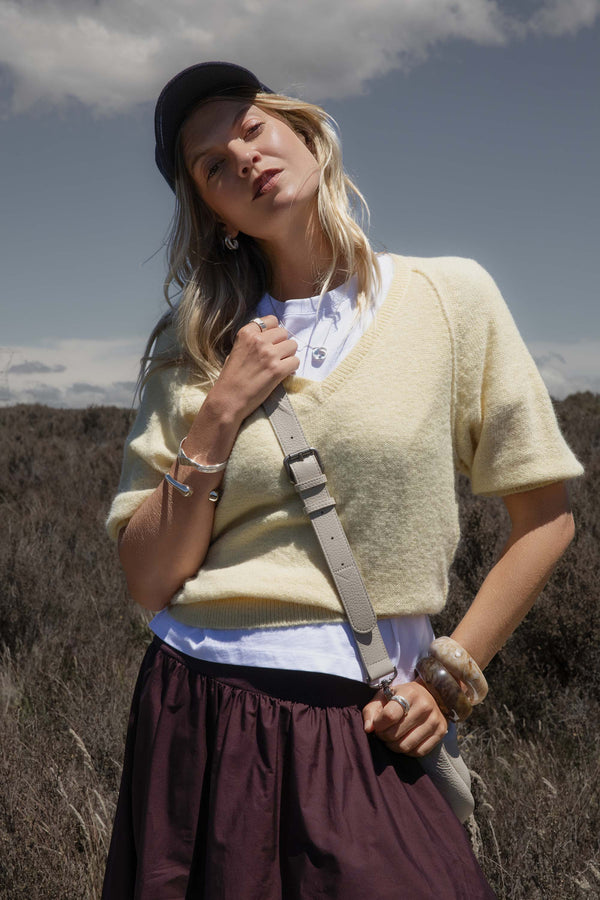 Ivy Knitted V Neck Tee