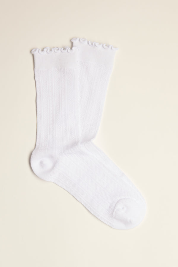 Daria Pointelle Crew Socks