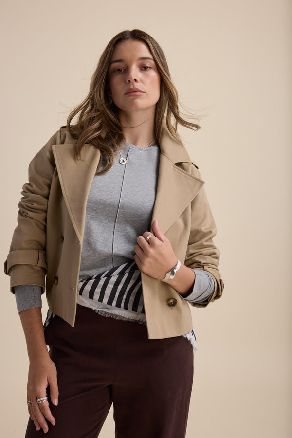 Elementary Pintuck Long Sleeve Tee