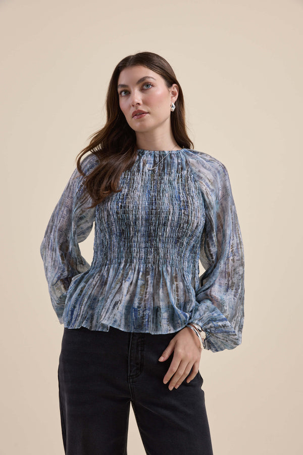 Mitch Shirred Top