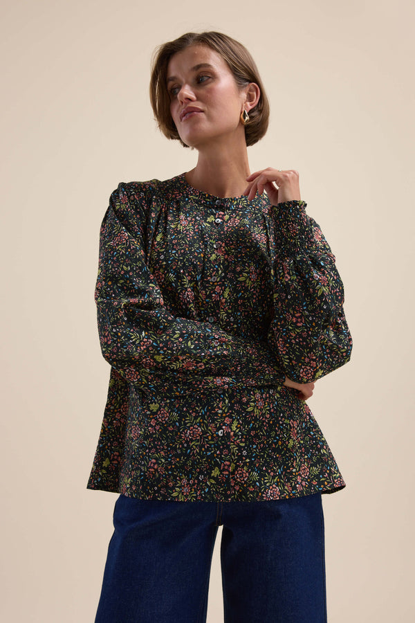 Elementary Button Front Top