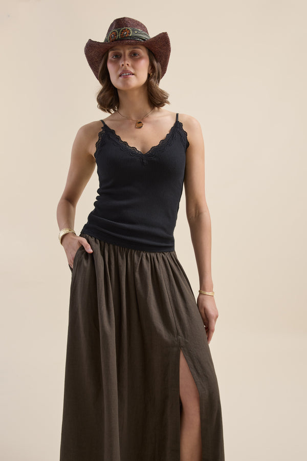 Aubree Lace Trim Tank
