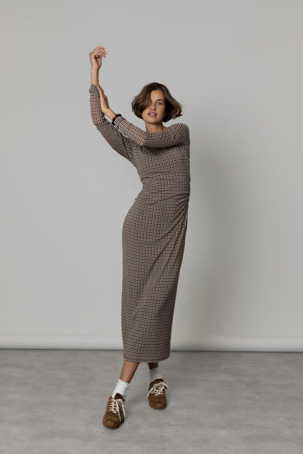 The Mesh Gather Detail Dress