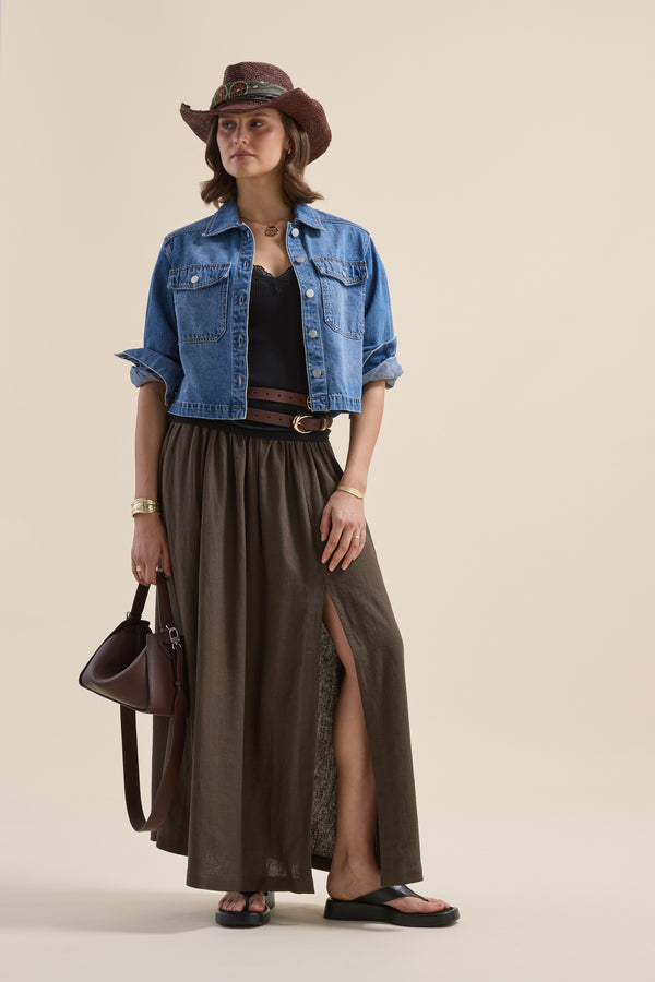 Elementary Linen Maxi Skirt