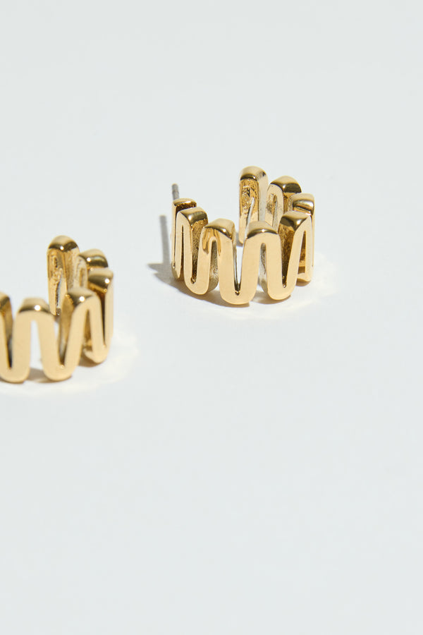 Atelier 19 Squiggle Hoop Earrings