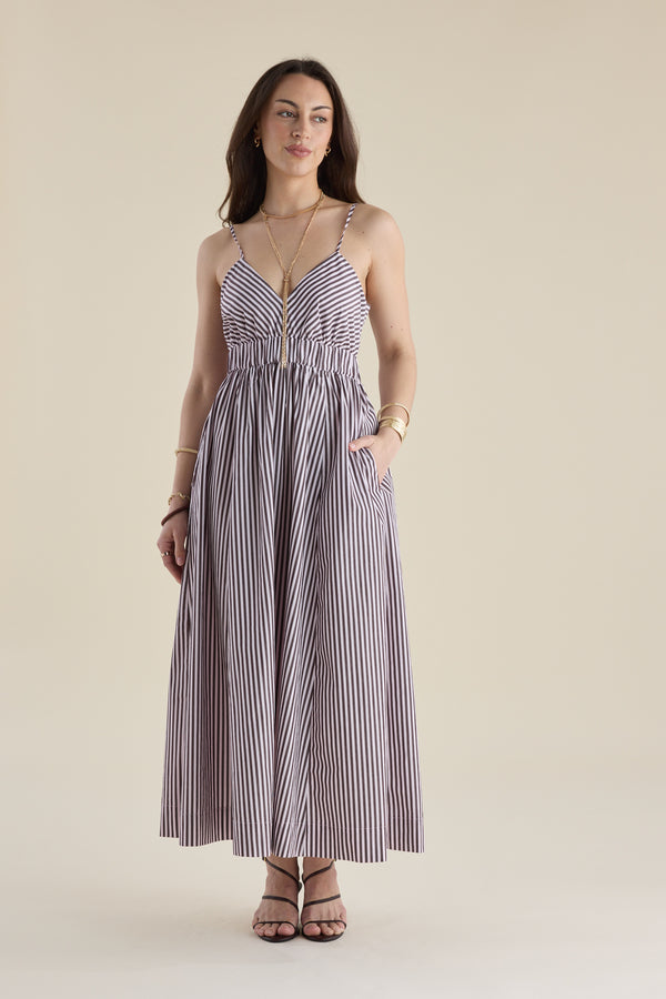 Phoebe Poplin Midi Dress