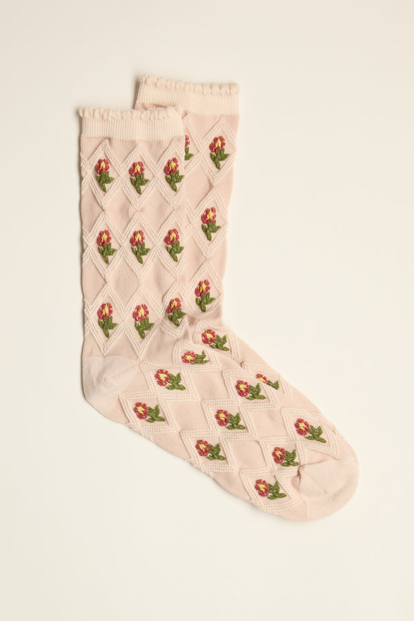 Minnie Triangle Floral Socks