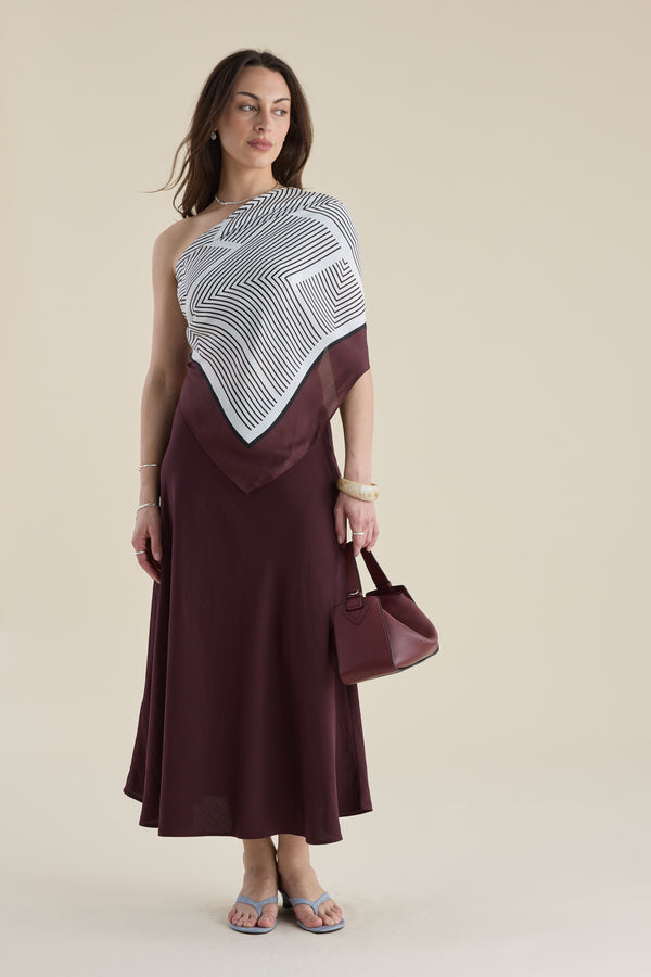 Janelle Bias Cut Full Skirt