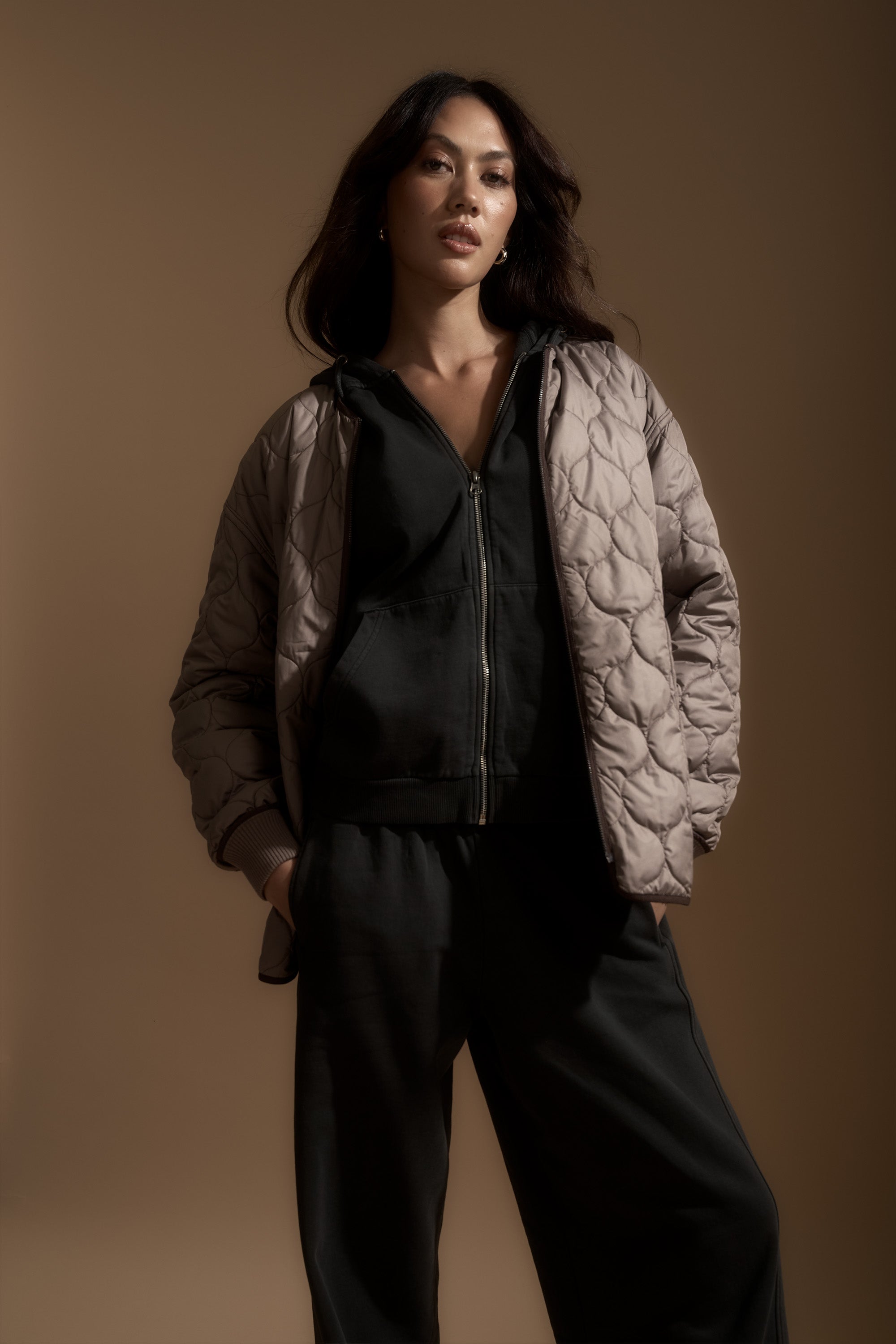 Elementary Social Club Zip Front Hoodie