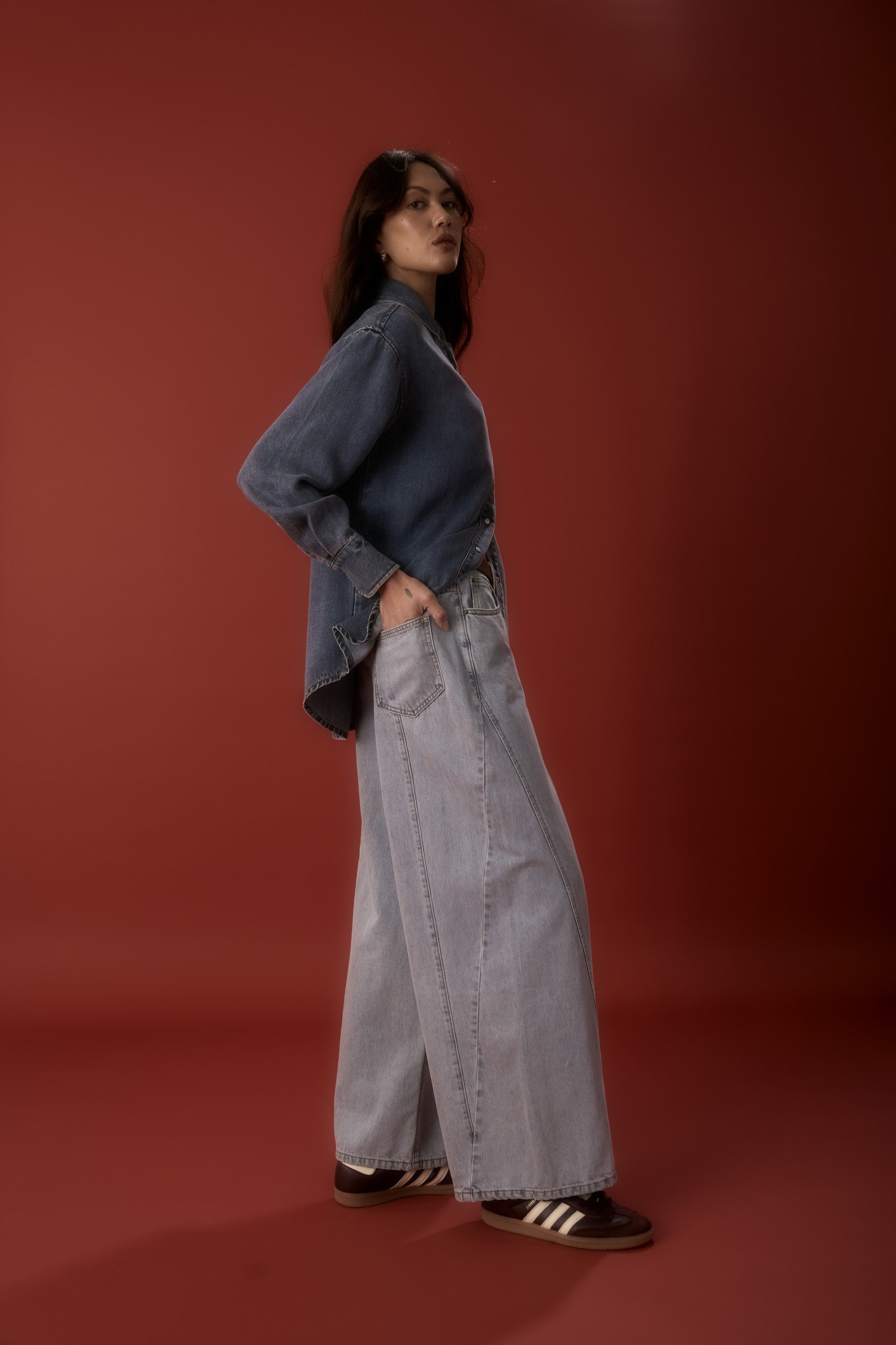 Shop Kyoto Panel Detail Jean (Light Wash) | Max