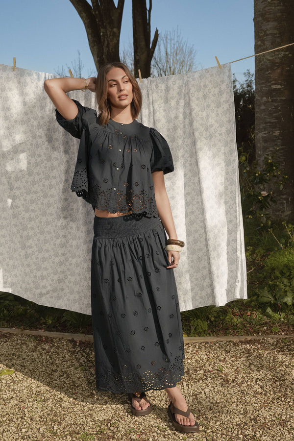 Elementary Broderie Detail Skirt