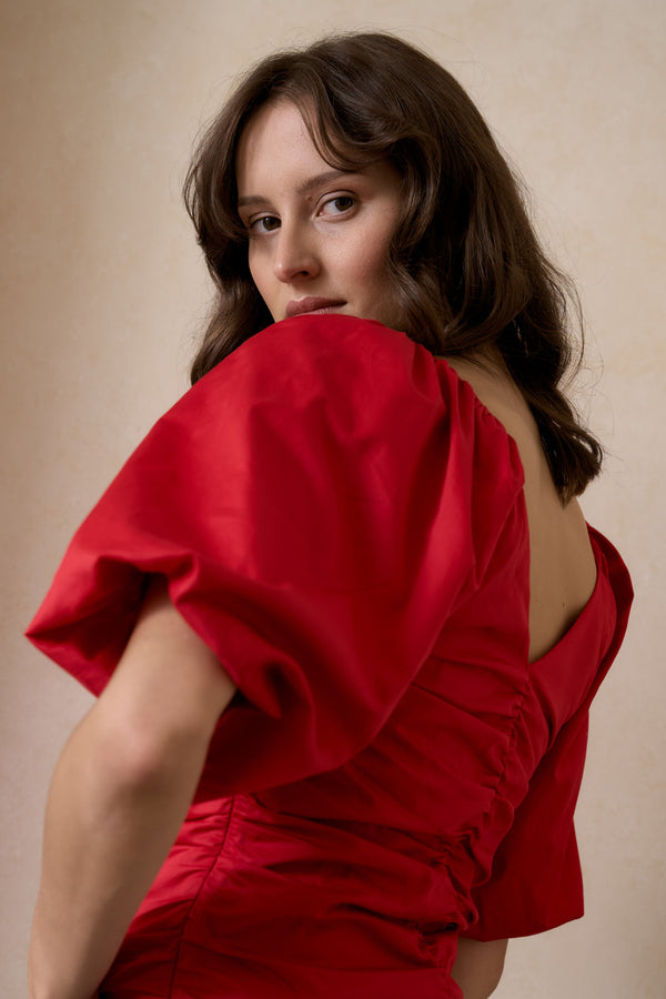 Petal Puff Detail Blouse