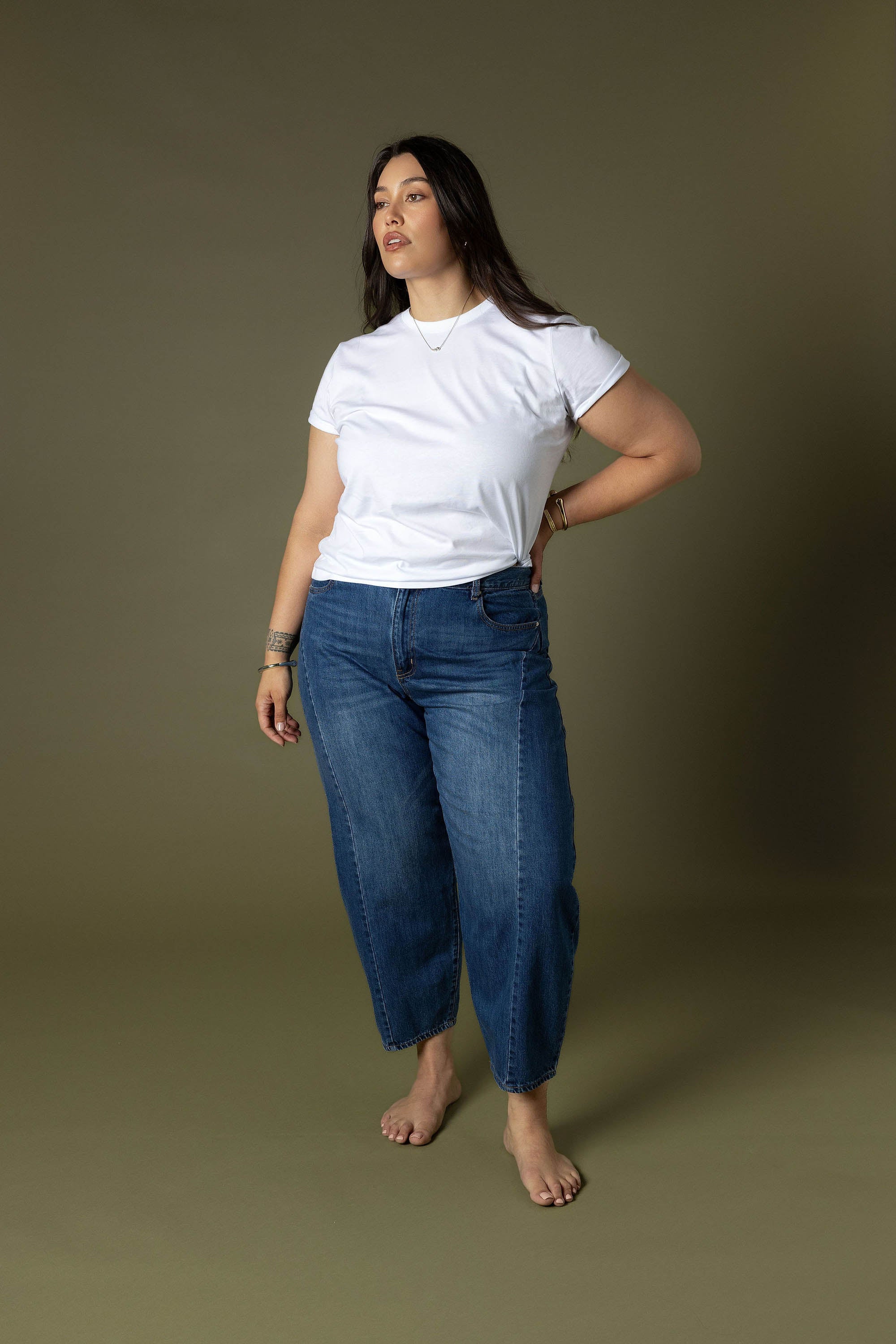 Shop Montreal Barrel Leg Jean (Mid Wash) | Max