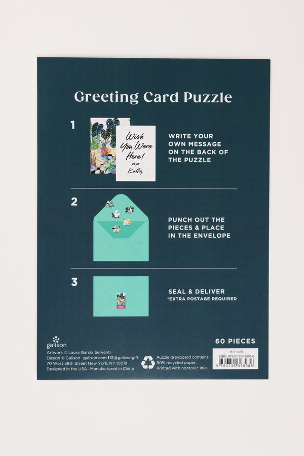 Houseplants Puzzle Greeting Card