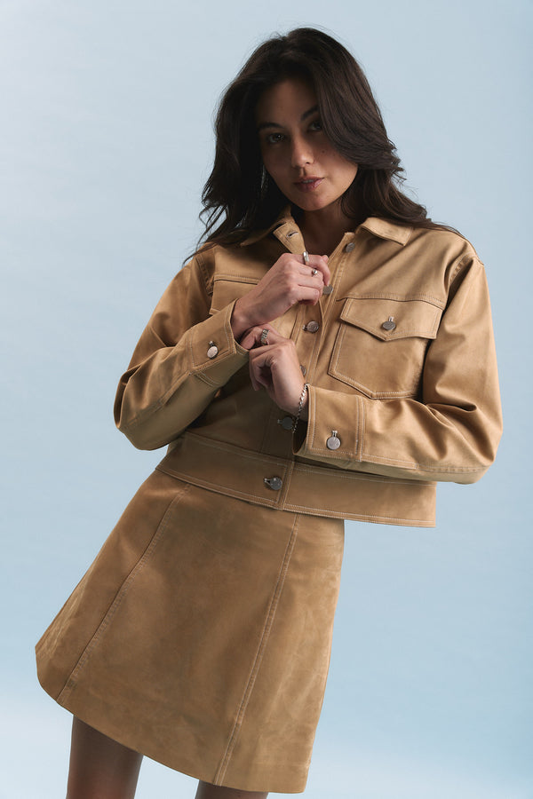 Portia Suedette Mini Skirt