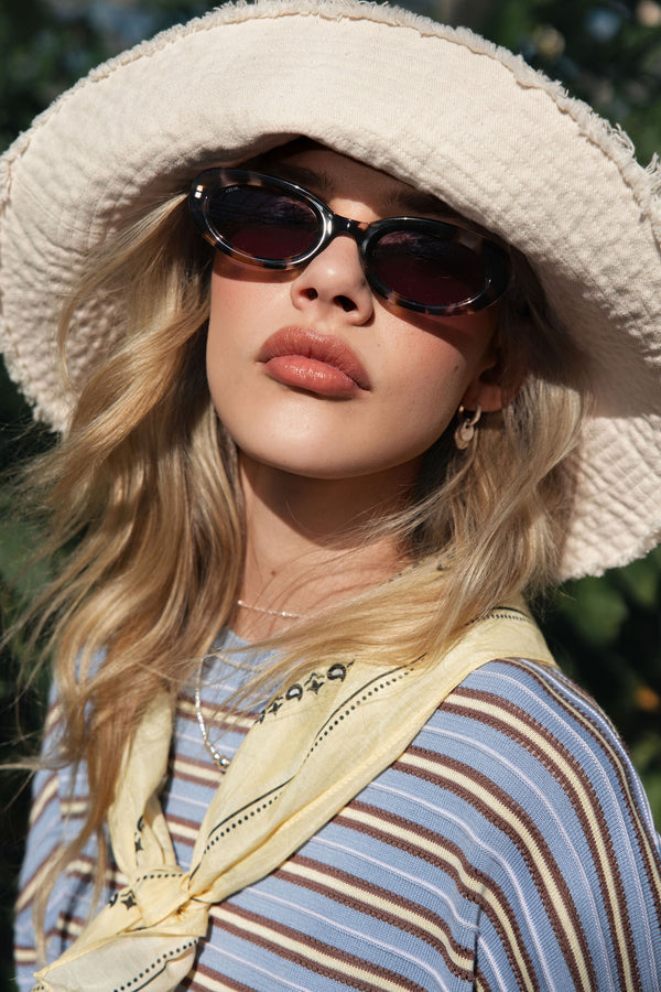 Milly Frayed Bucket Hat