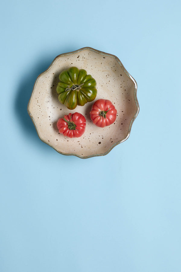 Magnolia Lane Ruffled Edge Salad Bowl