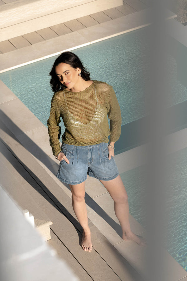 Louisiana Pleated Short