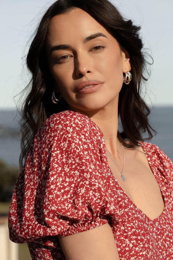 Anita Puff Sleeve Midi Dress