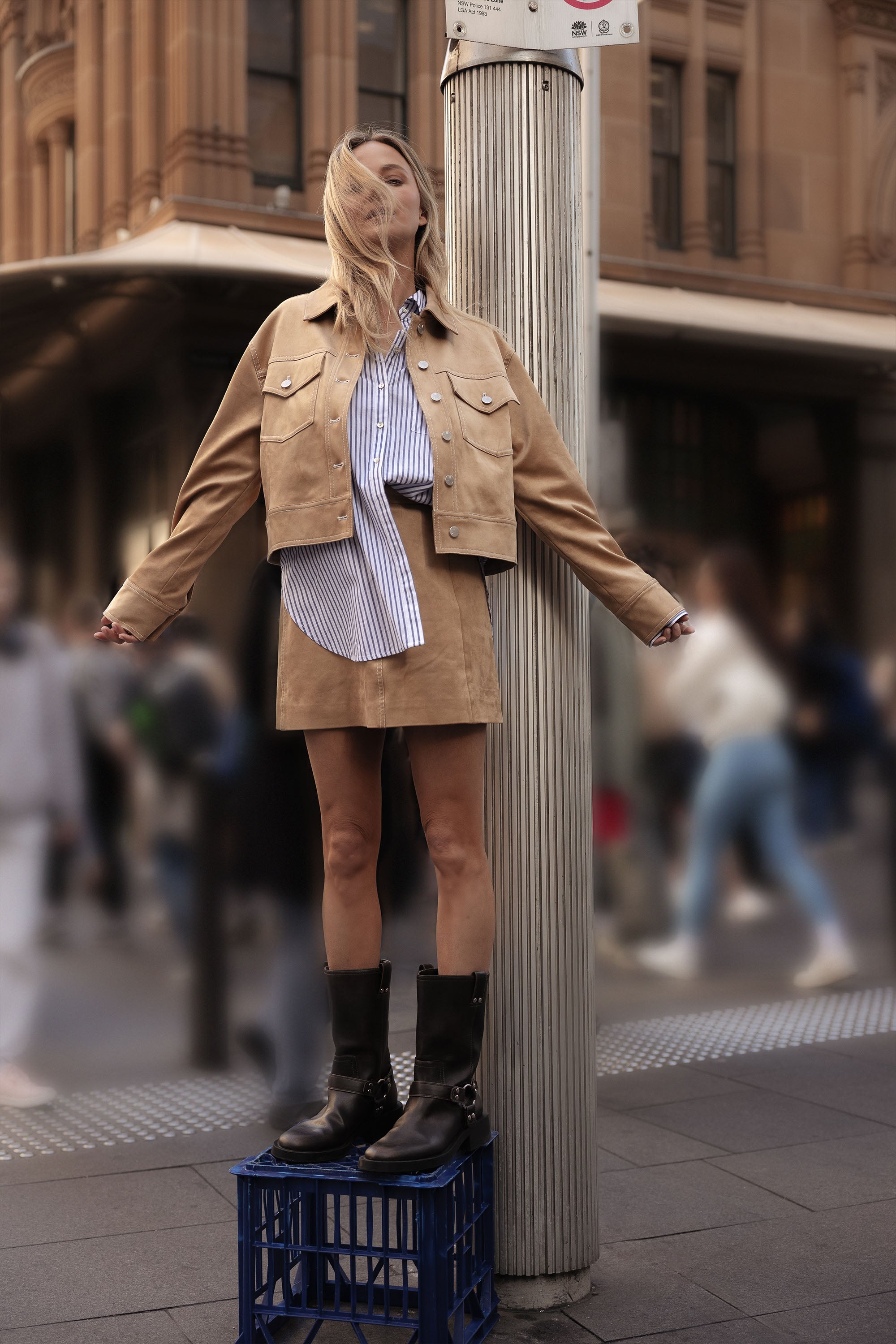 Portia Suedette Mini Skirt