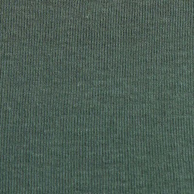 Close-up of green ribbed NZ fabric texture with distinct vertical lines.