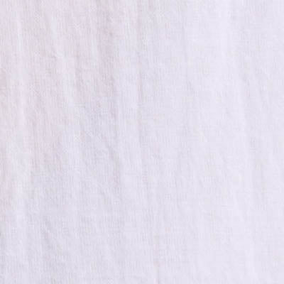 White NZ-textured fabric with subtle vertical and horizontal creases and folds.