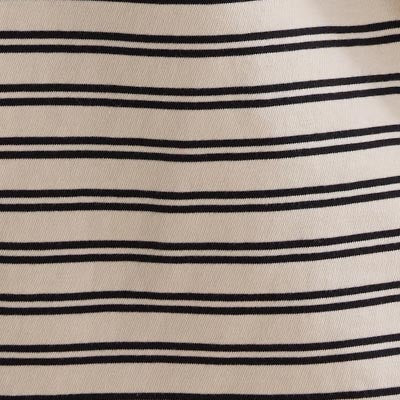 NZ-inspired black and white horizontal stripes on fabric.