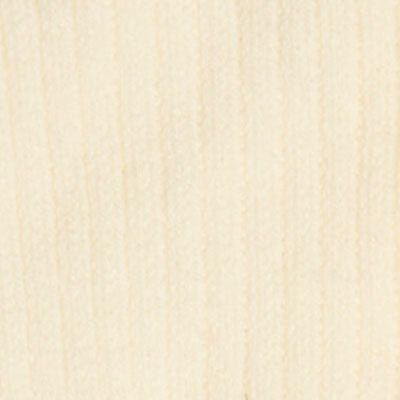 Close-up of a soft, cream-colored NZ ribbed fabric texture.