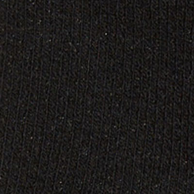 Close-up of NZ black ribbed fabric with visible vertical texture lines.