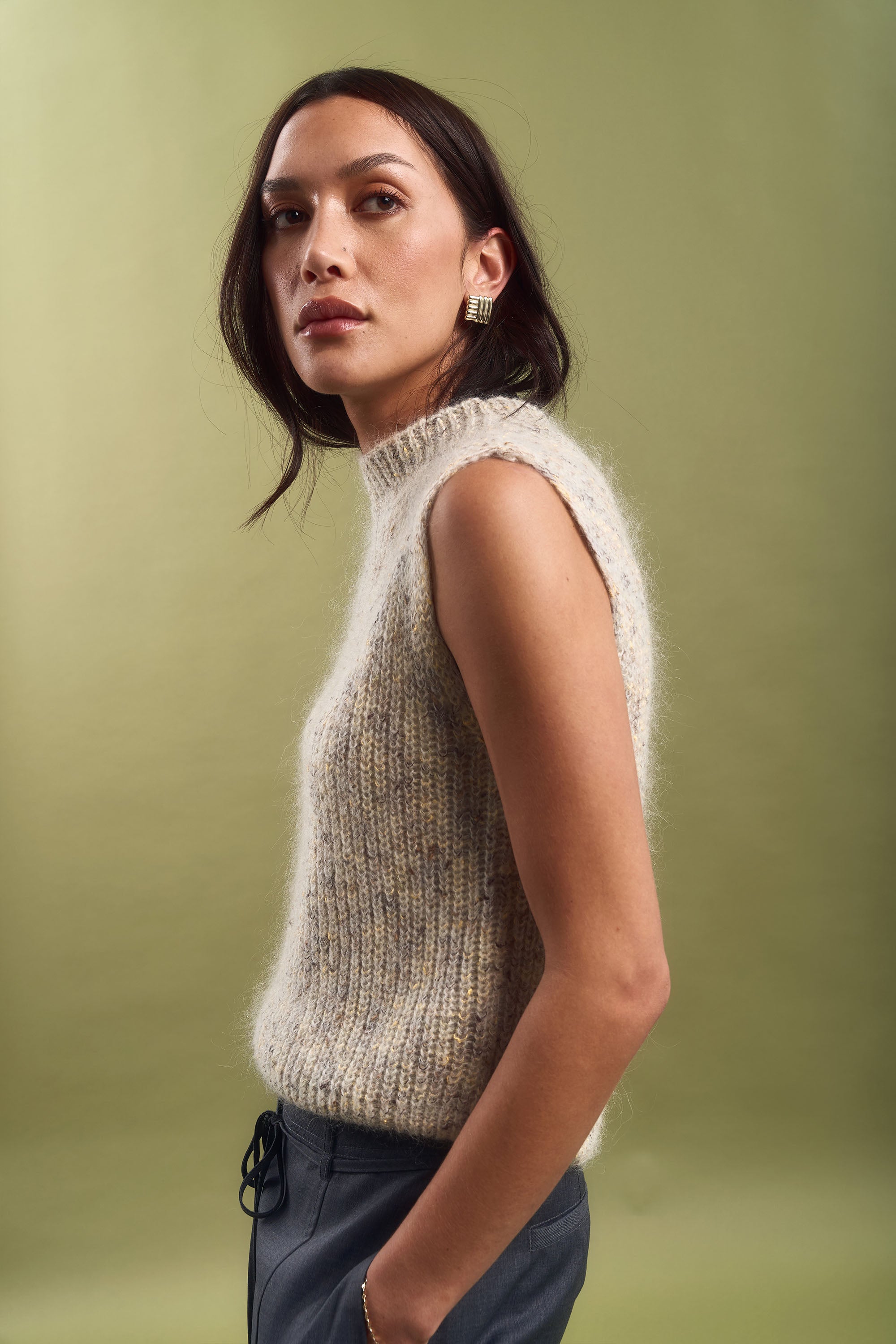Shop Isla Knitted Vest (Speckle) | Max