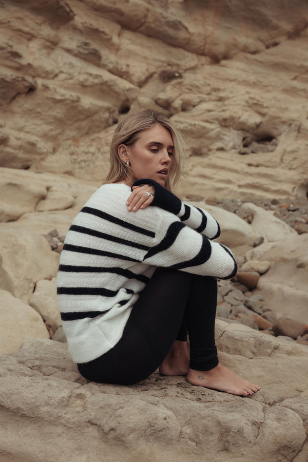 Gabby Luxe Whisper Striped Knit Sweater