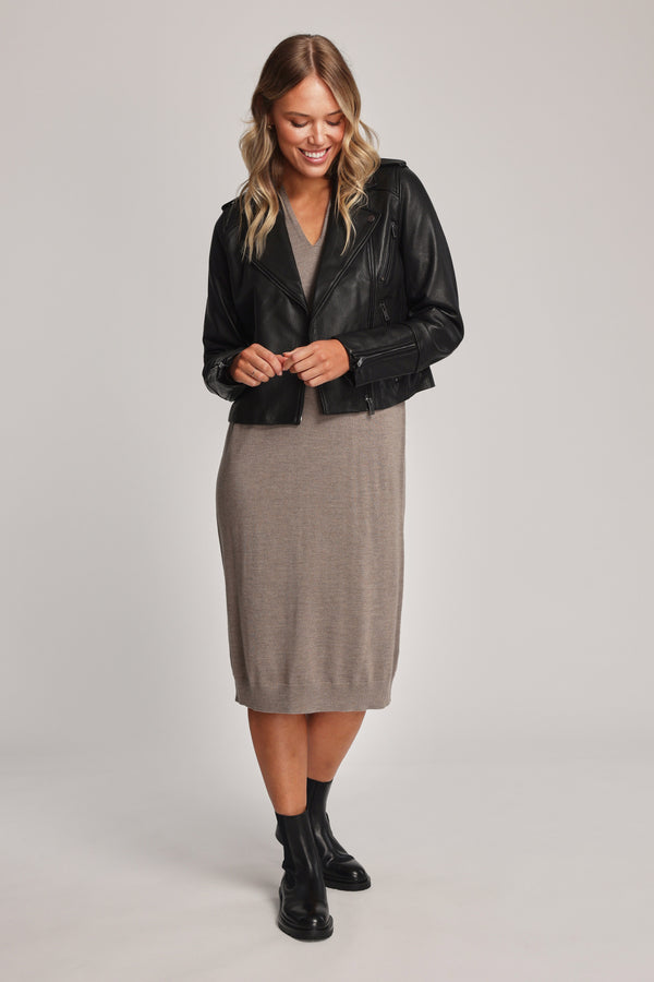 Jenny ZQ Merino Blouson Sleeve Dress