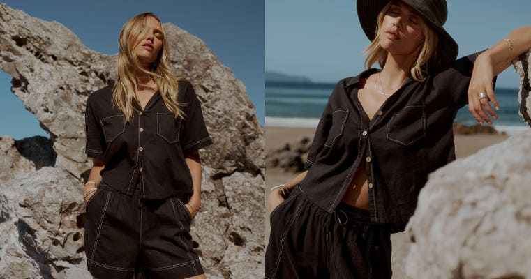 Shop women's linen tops