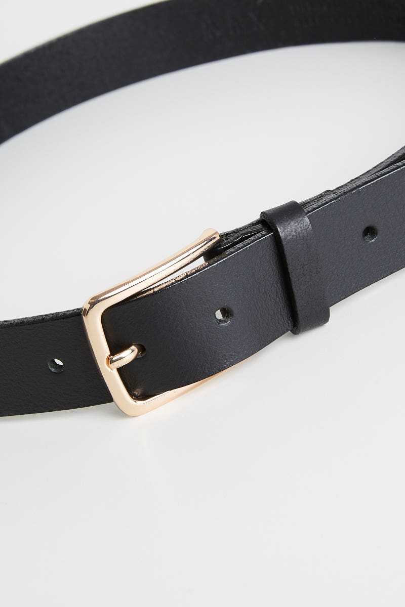 Shop Perfect Leather Jean Belt in Black | Max Women's Fashion NZ