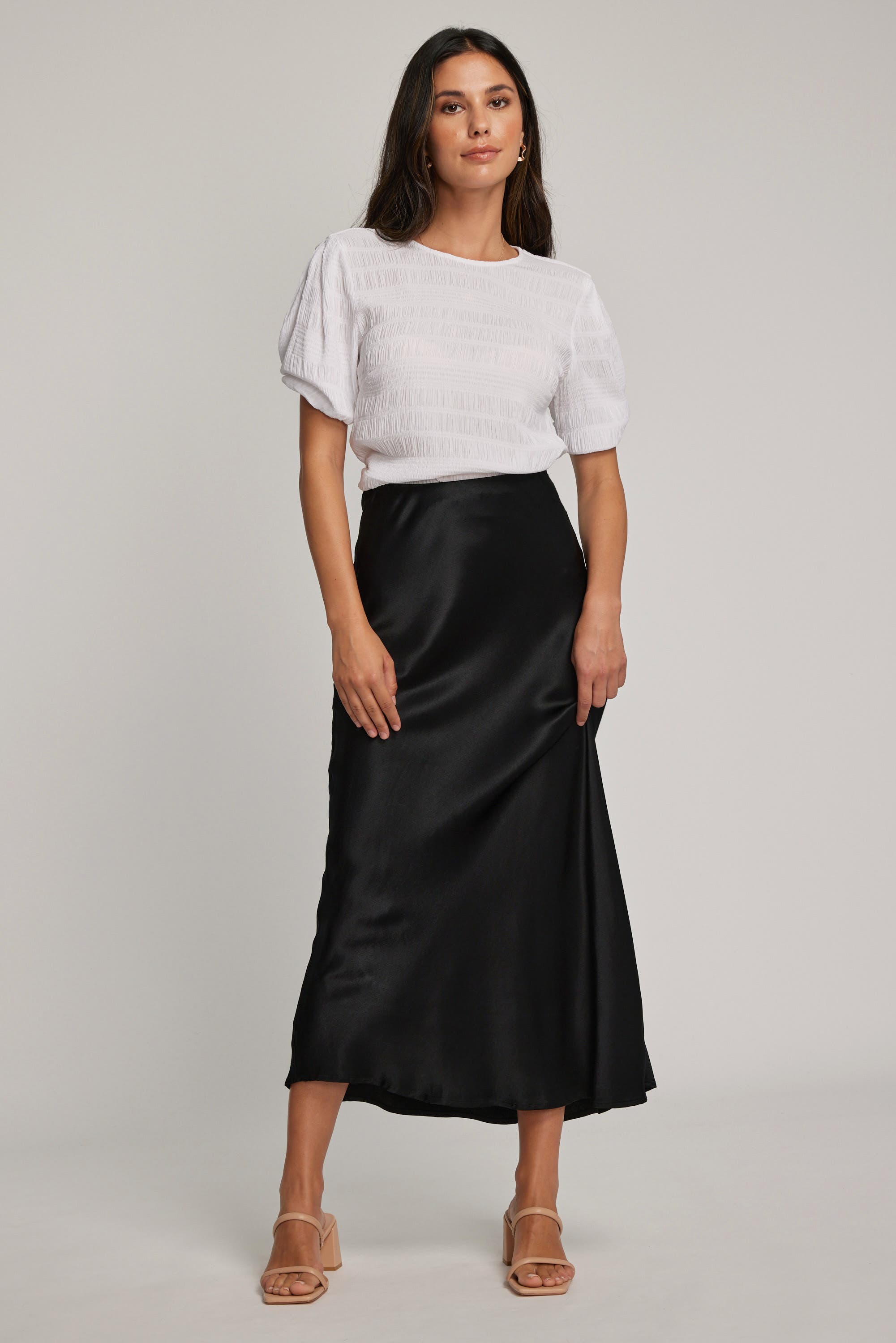 Black silk skirt nz clearance