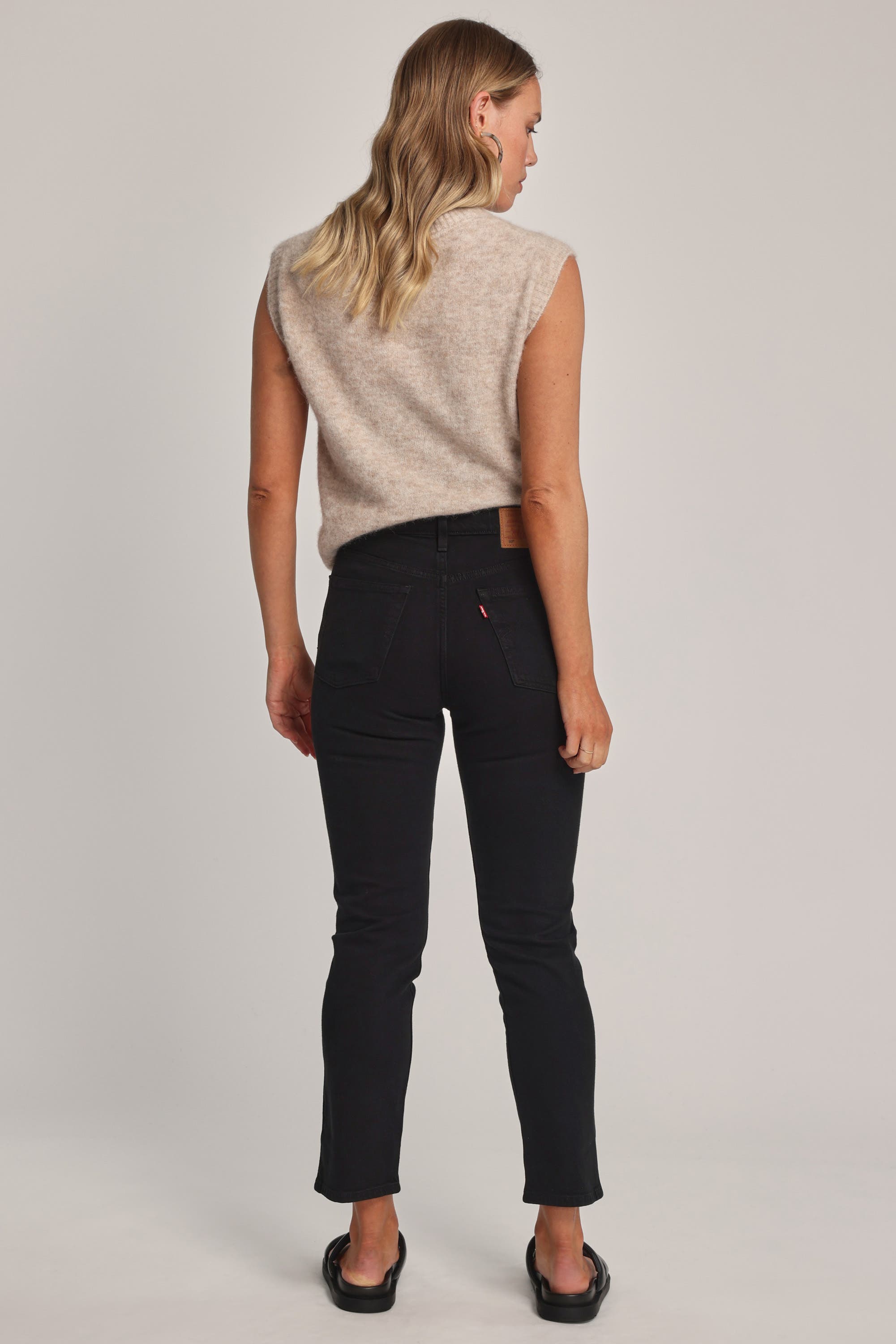 Shop Levi s 501 Crop Jeans in Black Max Women s Fashion NZ
