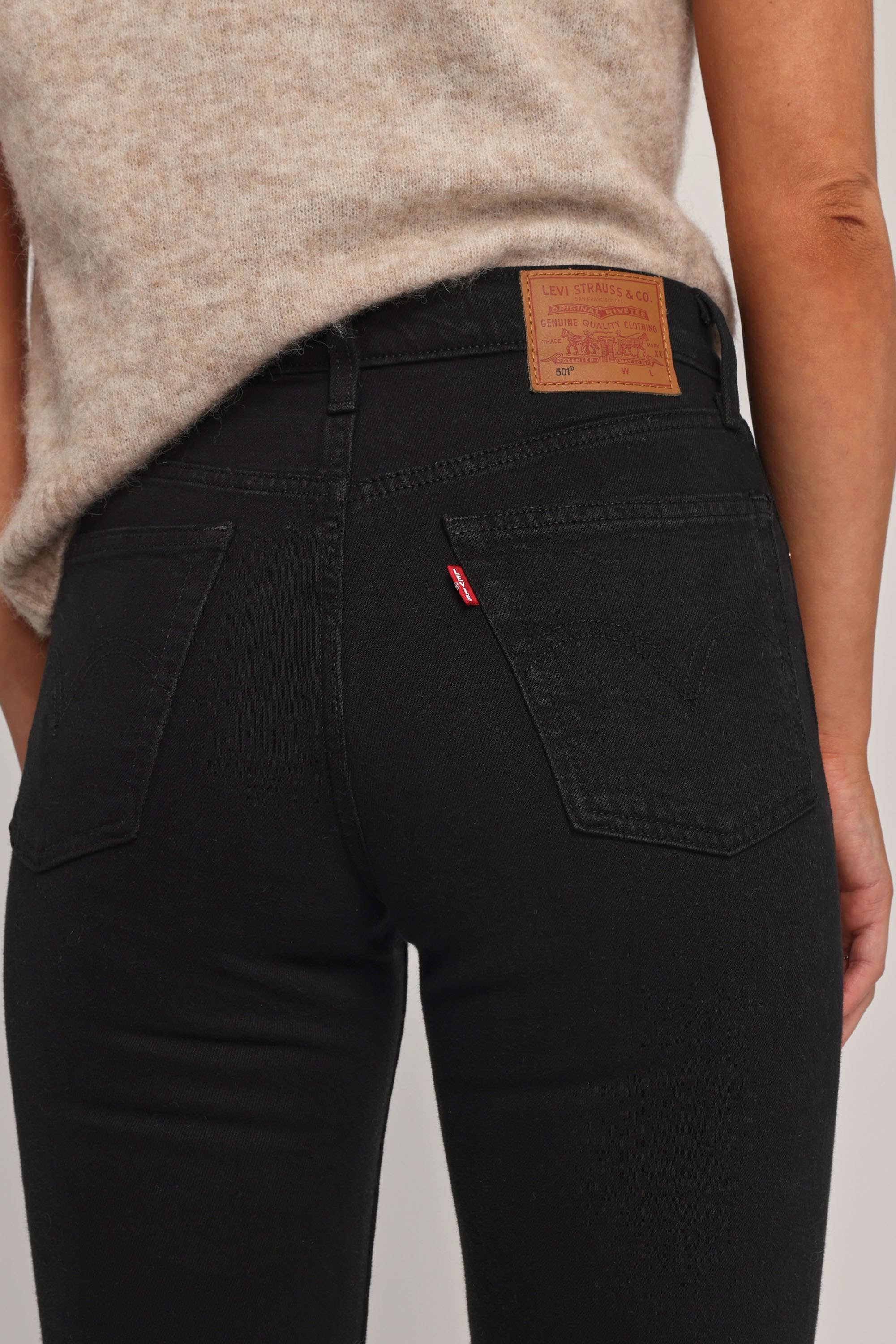 Shop Levi's 501 Crop in Black | Max Women's Fashion NZ