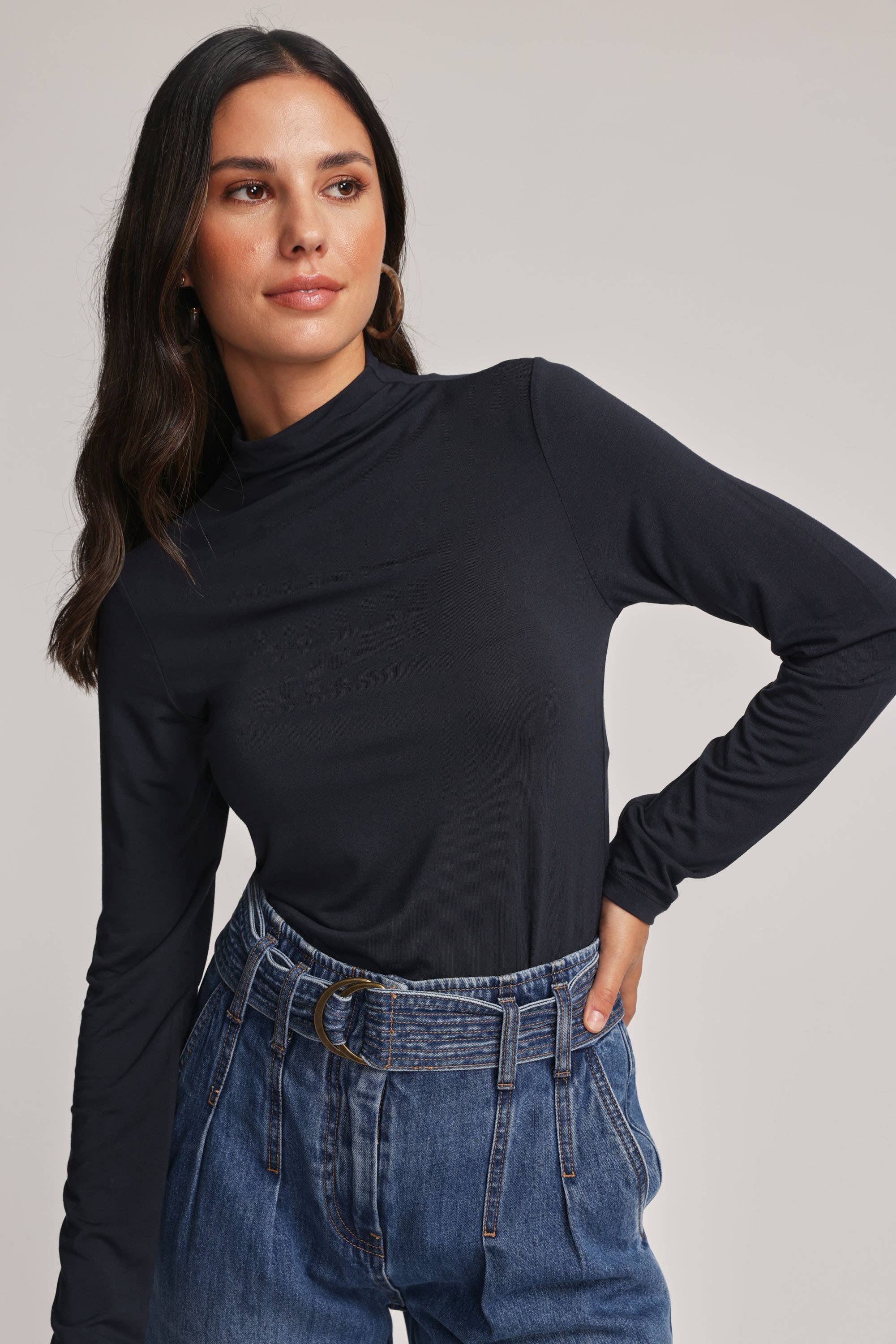 Shop Charlize High Neck Top in Grey Max Women s Fashion NZ