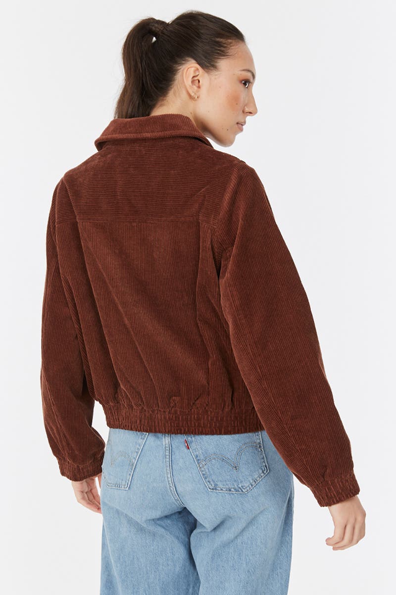 Shop Hailey Cord Bomber Jacket in Natural Max Women s Fashion NZ