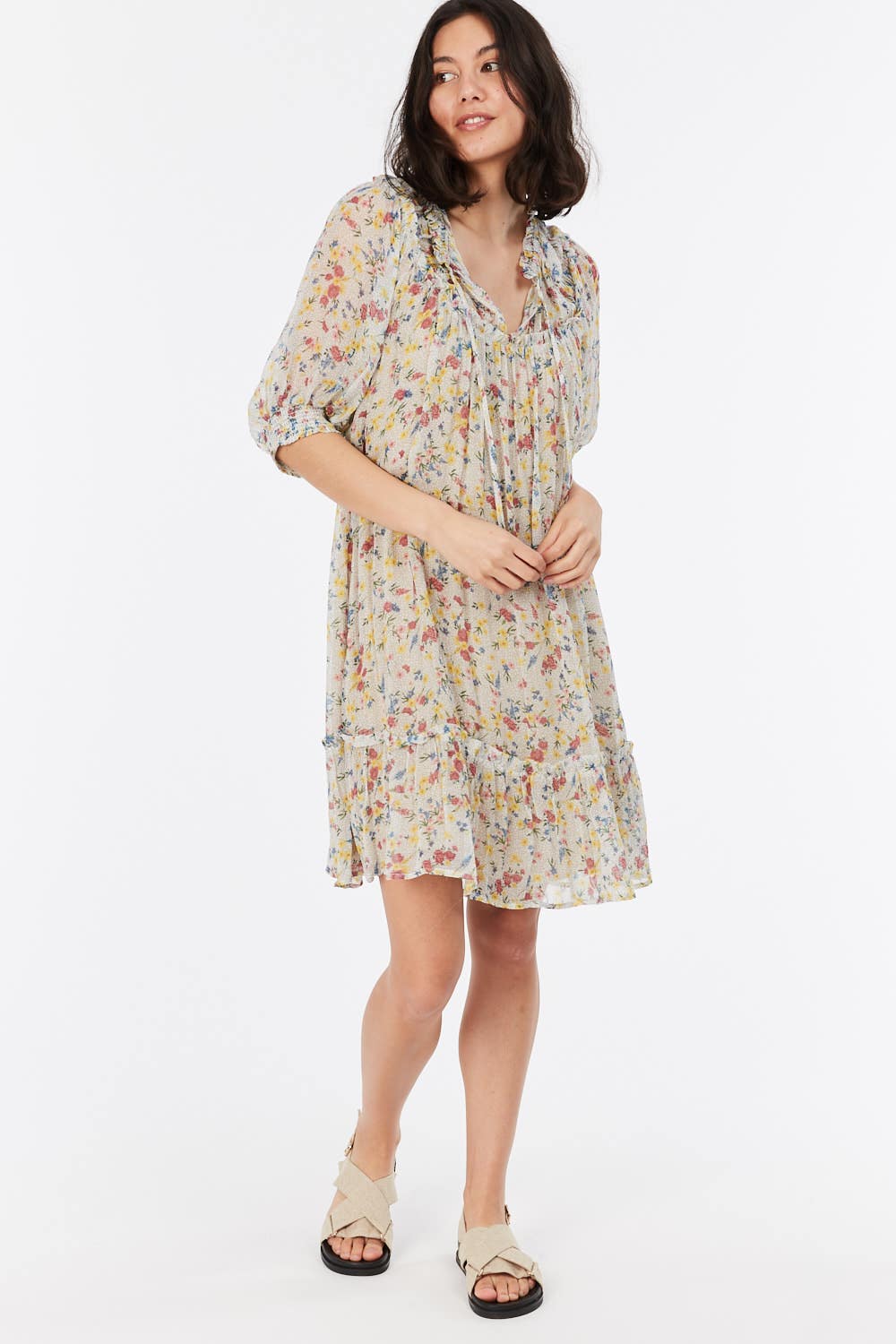 Shop Coco Ruffle Detail Dress in Prints | Max Women's Fashion NZ