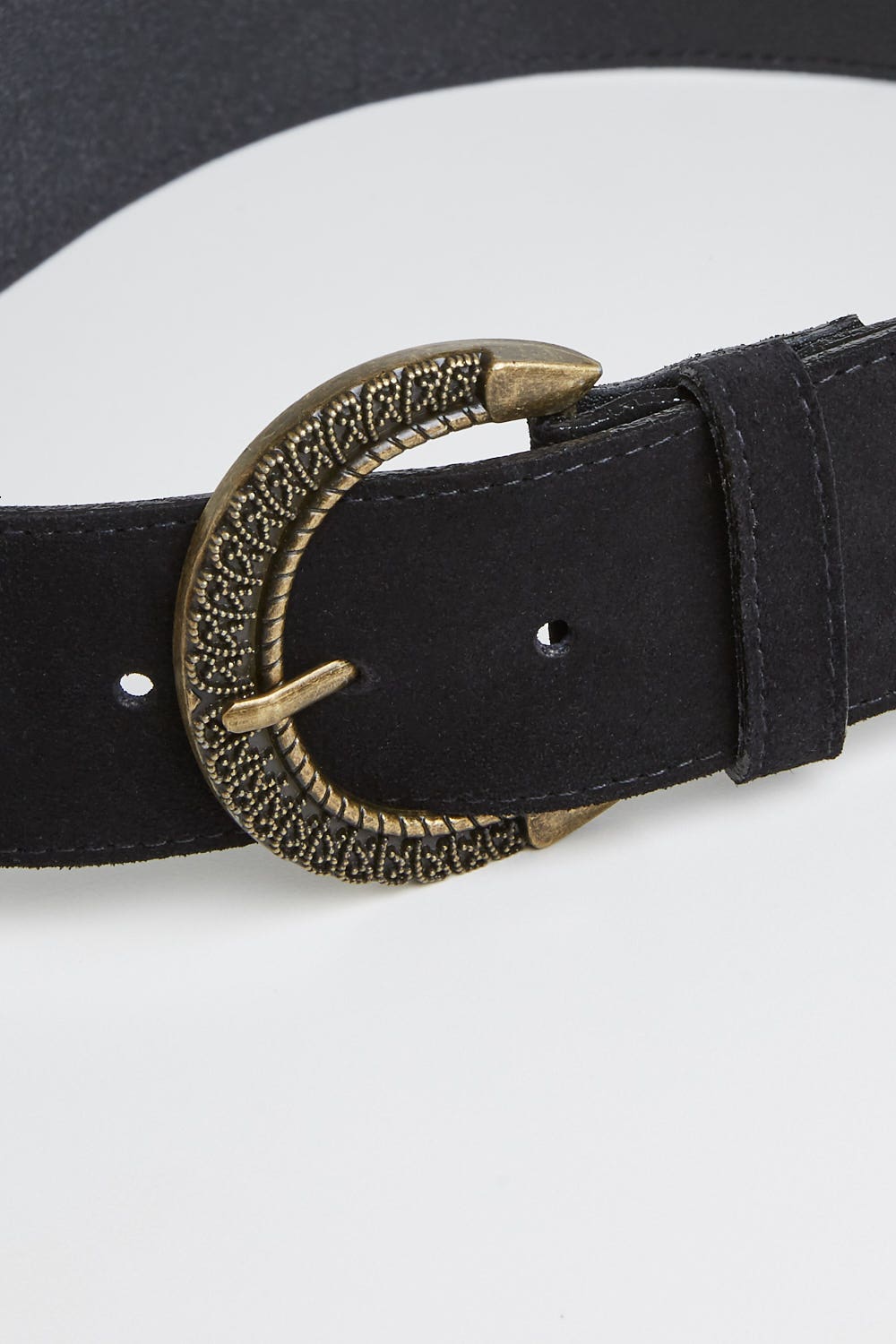 Shop Ophelia Suede Waist Belt in Black Max Women s Fashion NZ