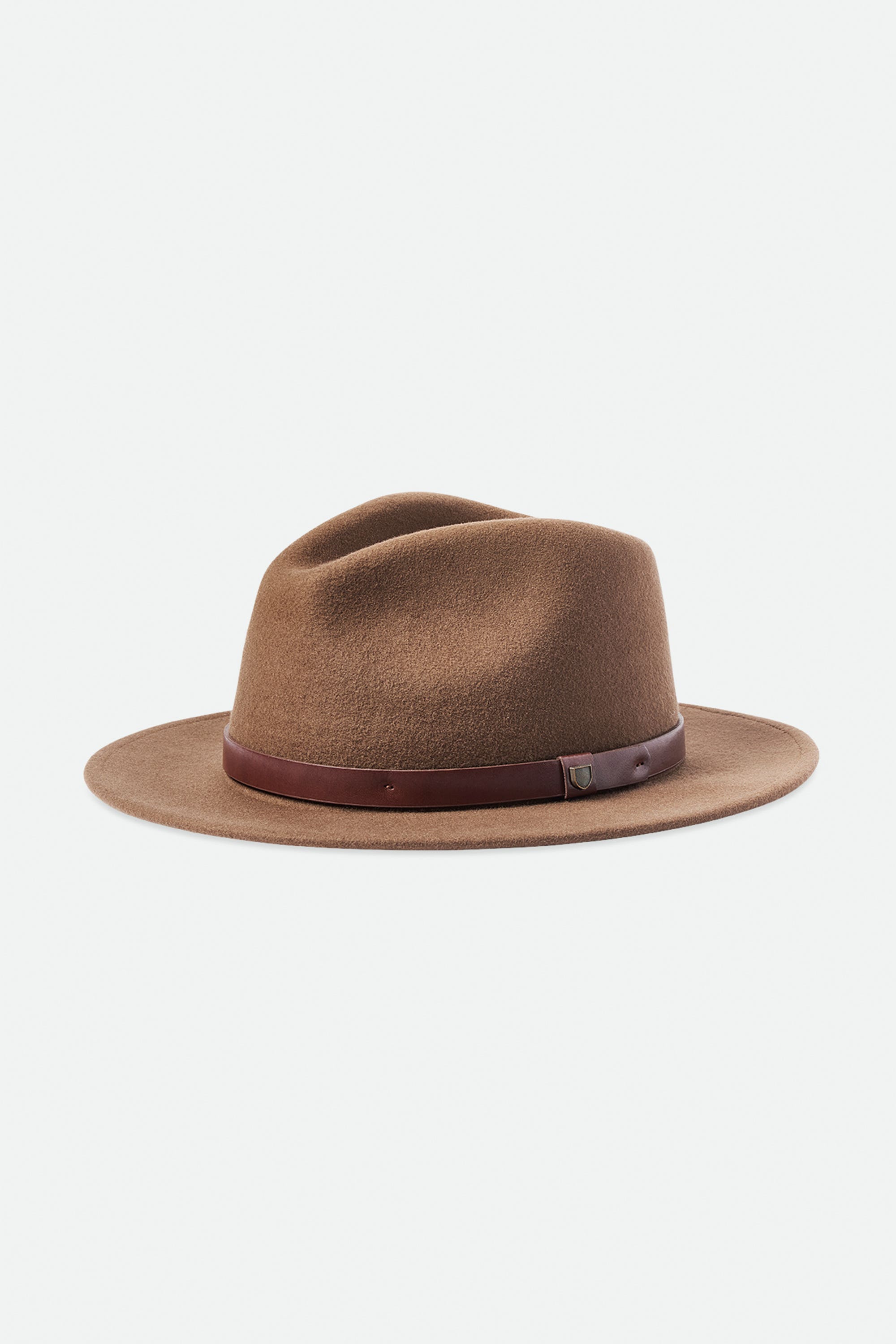 Shop Brixton Messer Fedora in Brown | Max NZ