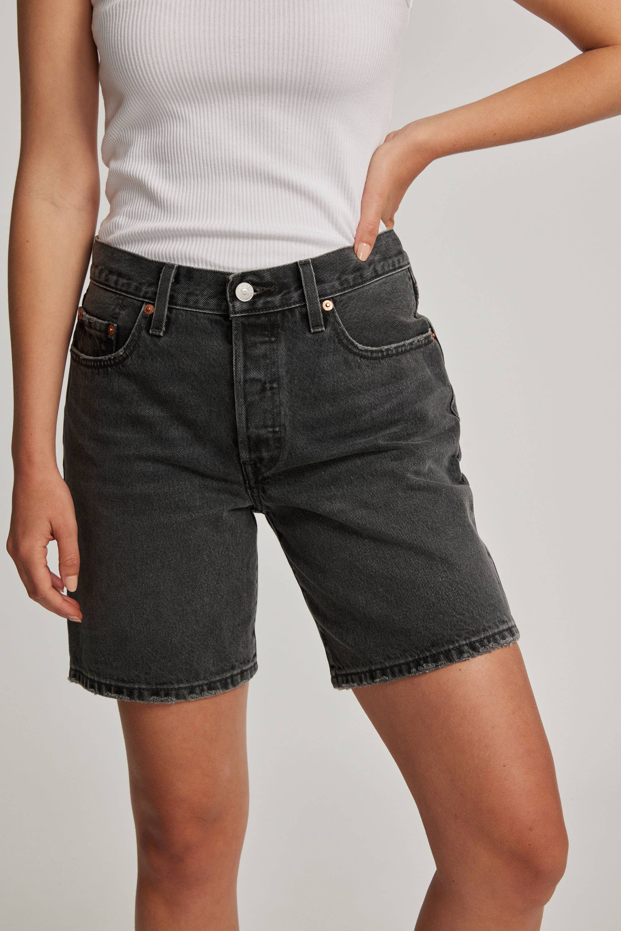Gray levi clearance shorts