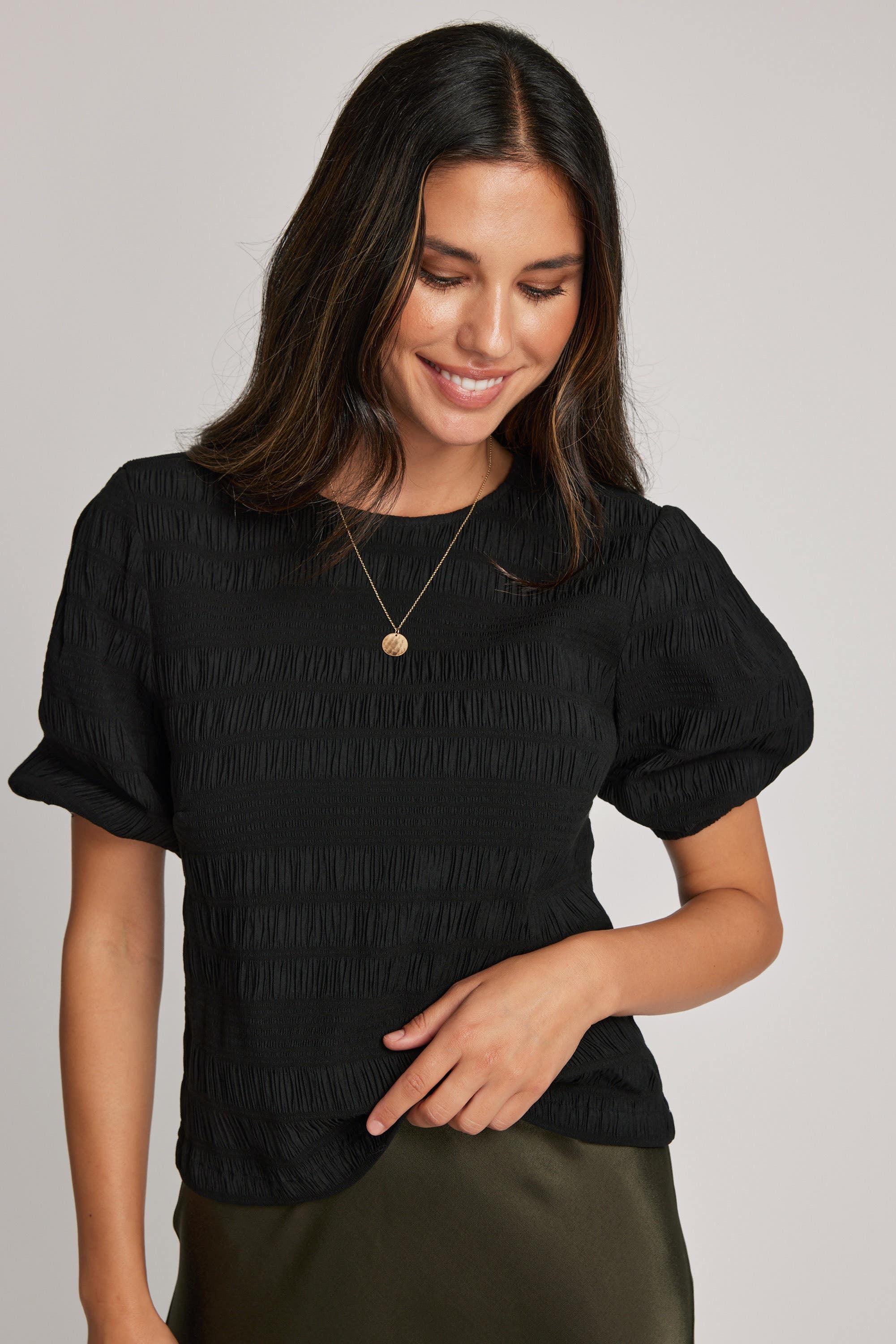 All black outlet shell top