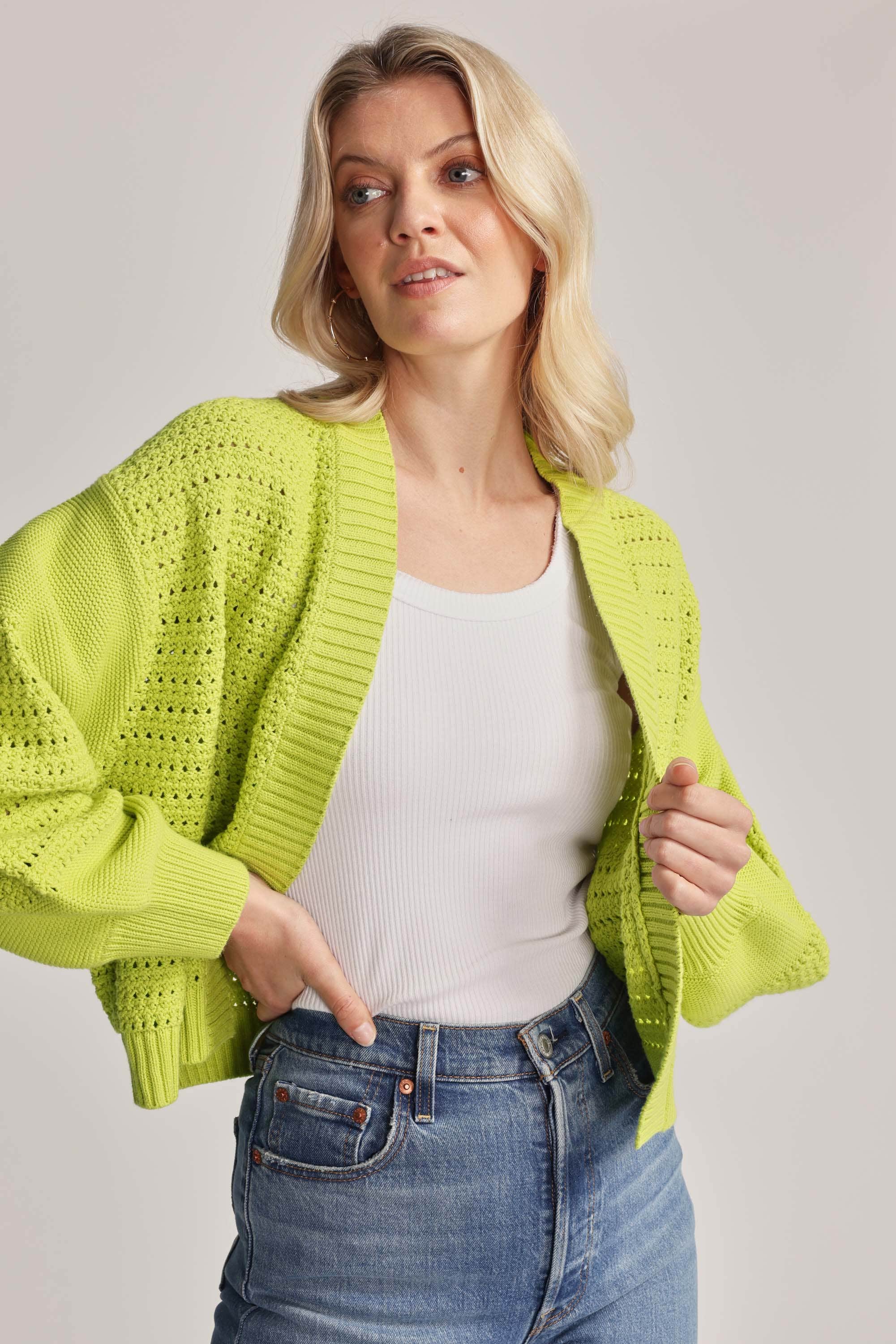 Green cardigan nz top
