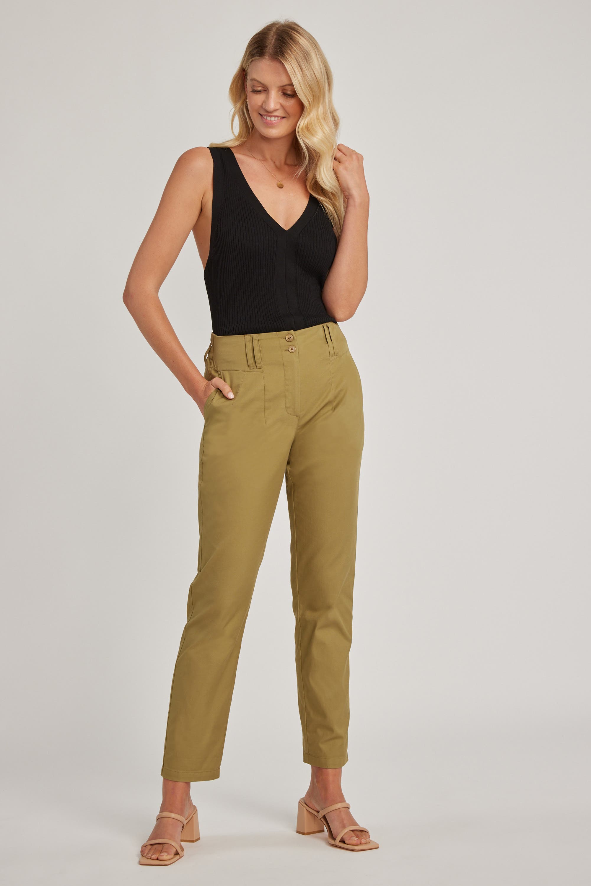 Green khaki sales trousers womens